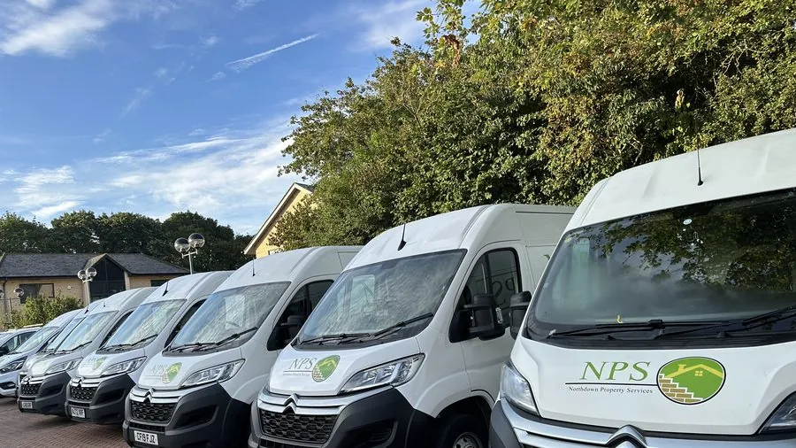 NPS operatives with branded van