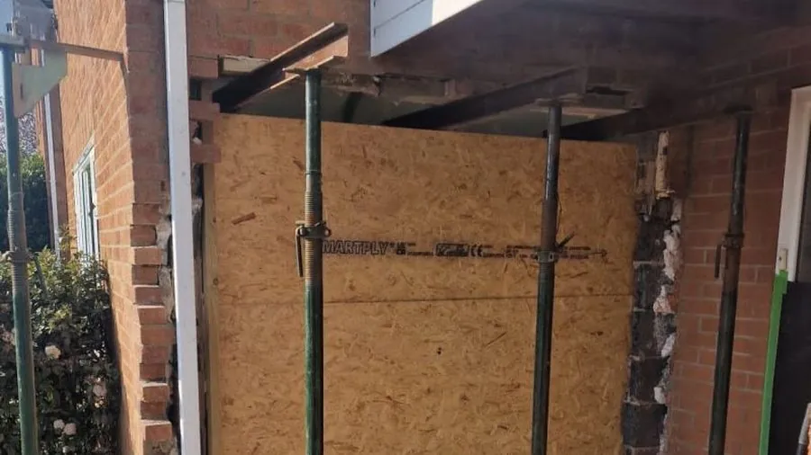 Family home impact claim repair and brick tinting